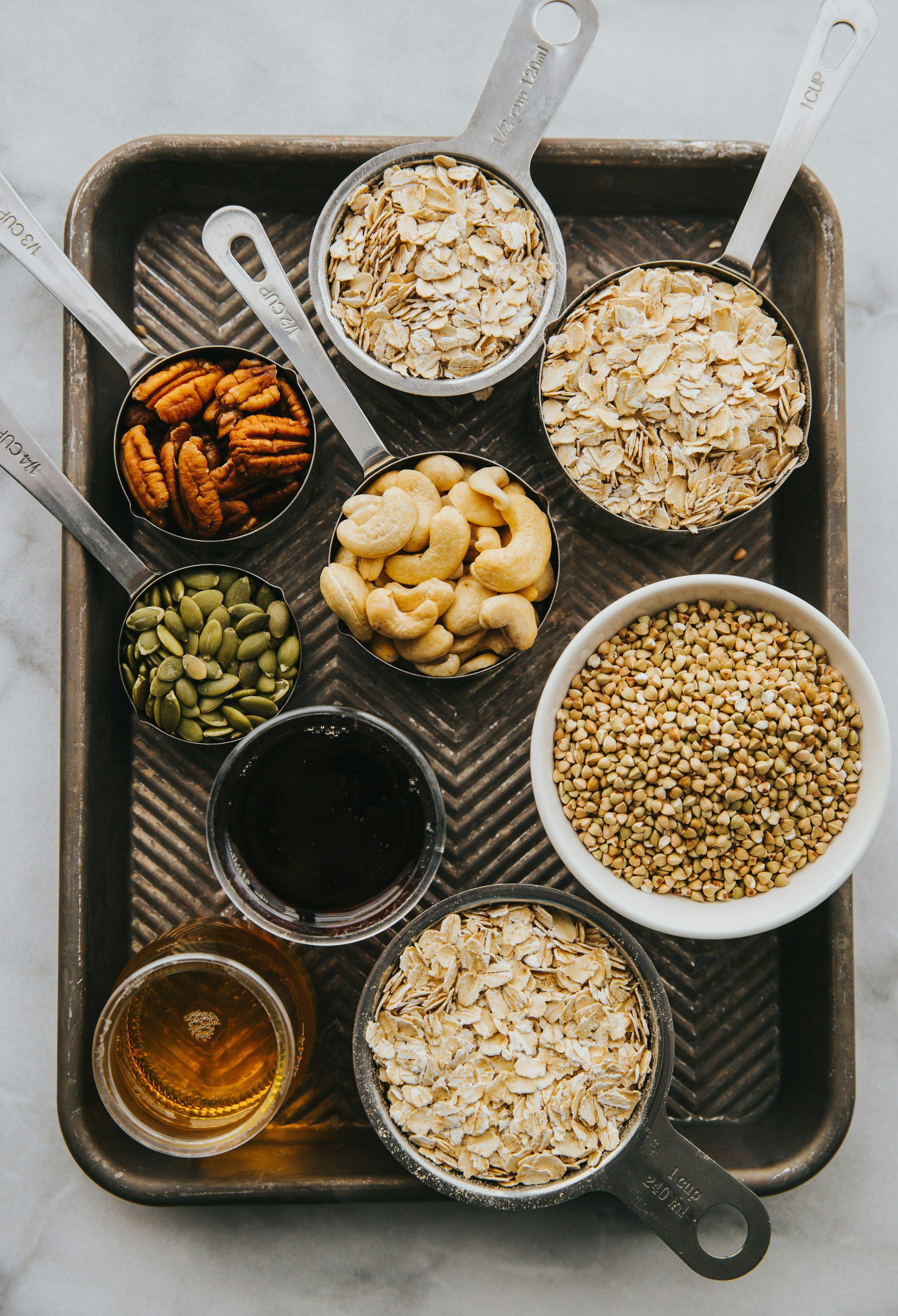 a tray filled with different types of food