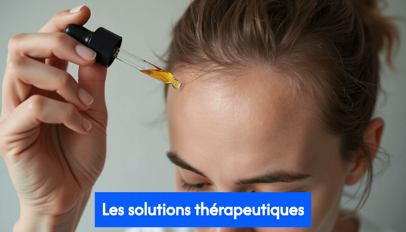 Applying topical treatment to bald spot