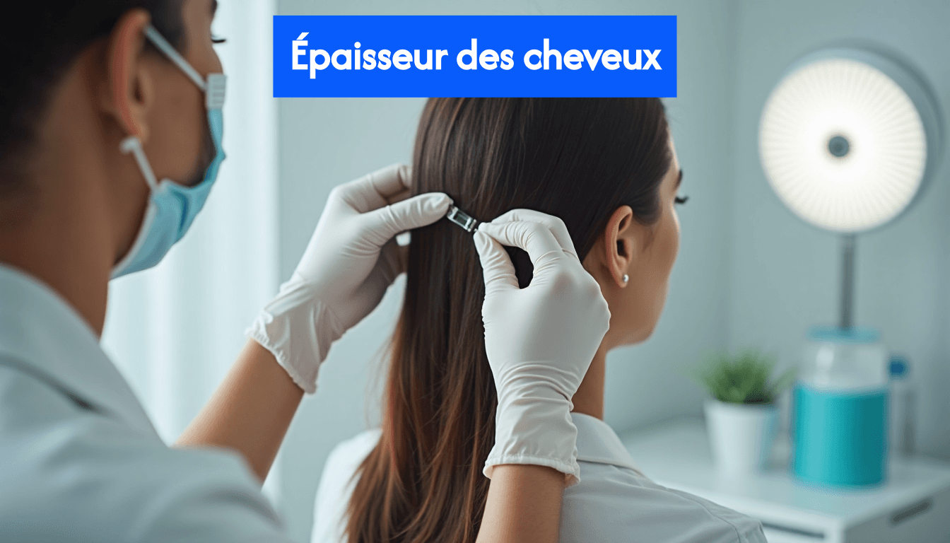 Clinician applying hair serum treatment