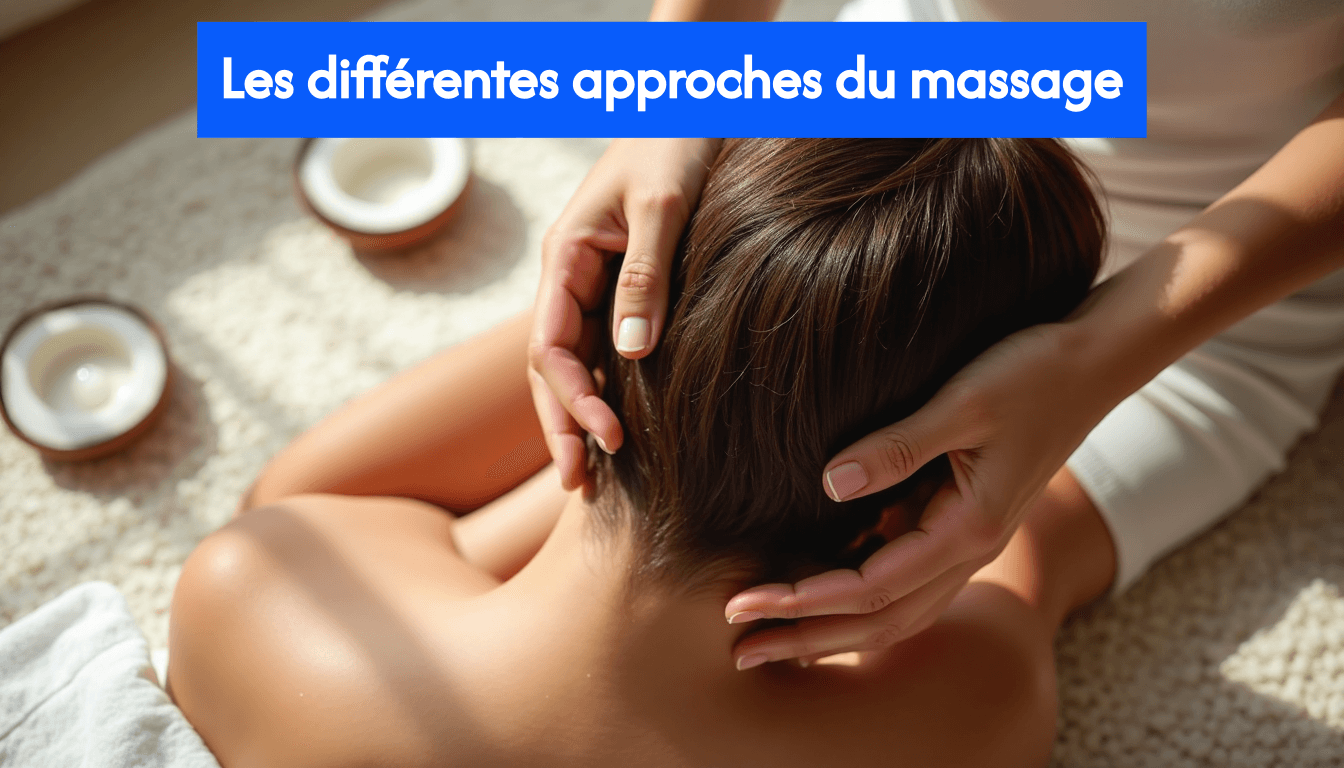 Hands massage coconut oil into hair roots