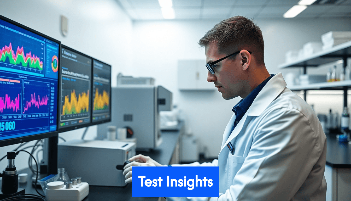 Laboratory technician testing hair with advanced instruments