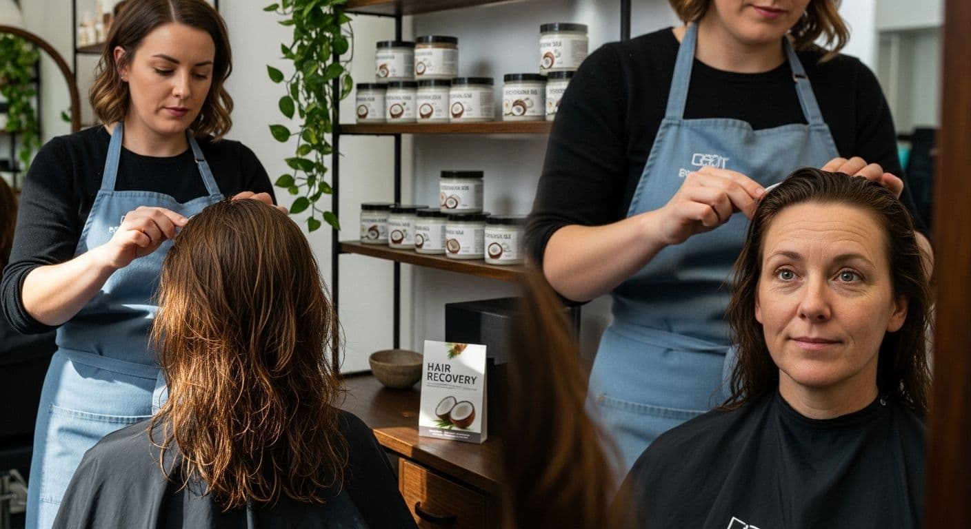 salon coconut oil damaged hair