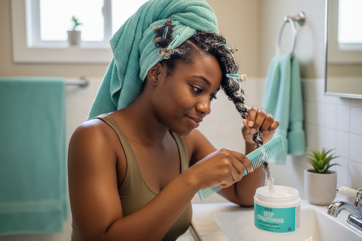 deep conditioning natural hair routine