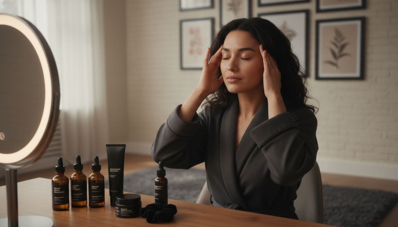 masaje capilar rutina saludable