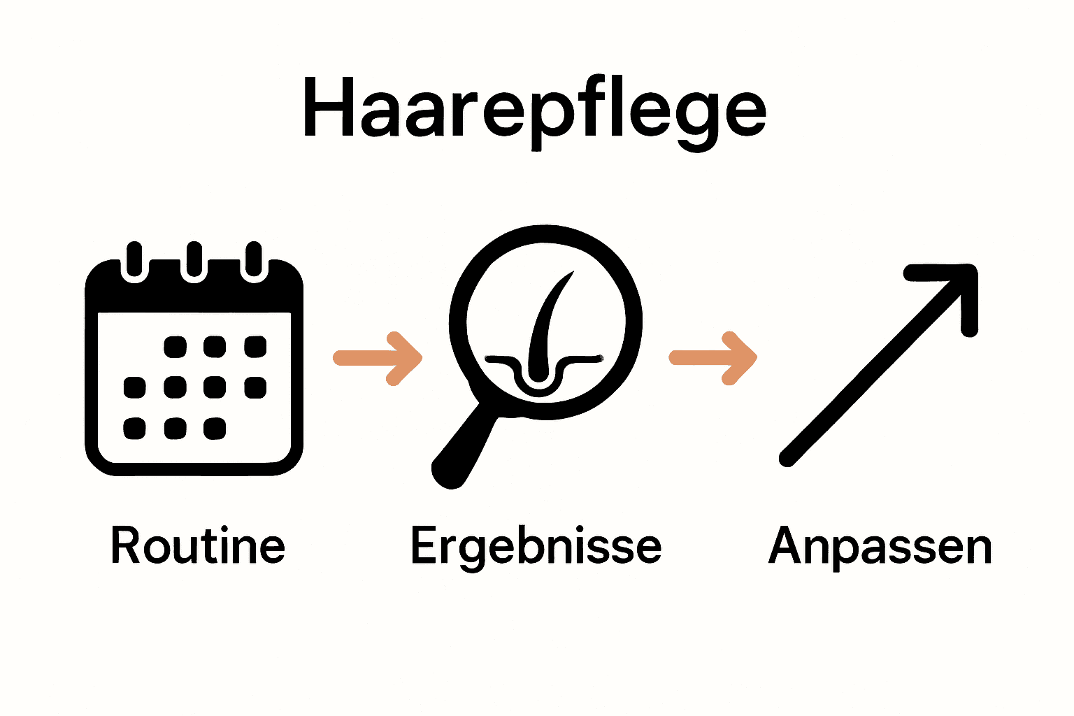 Haircare progress monitoring infographic
