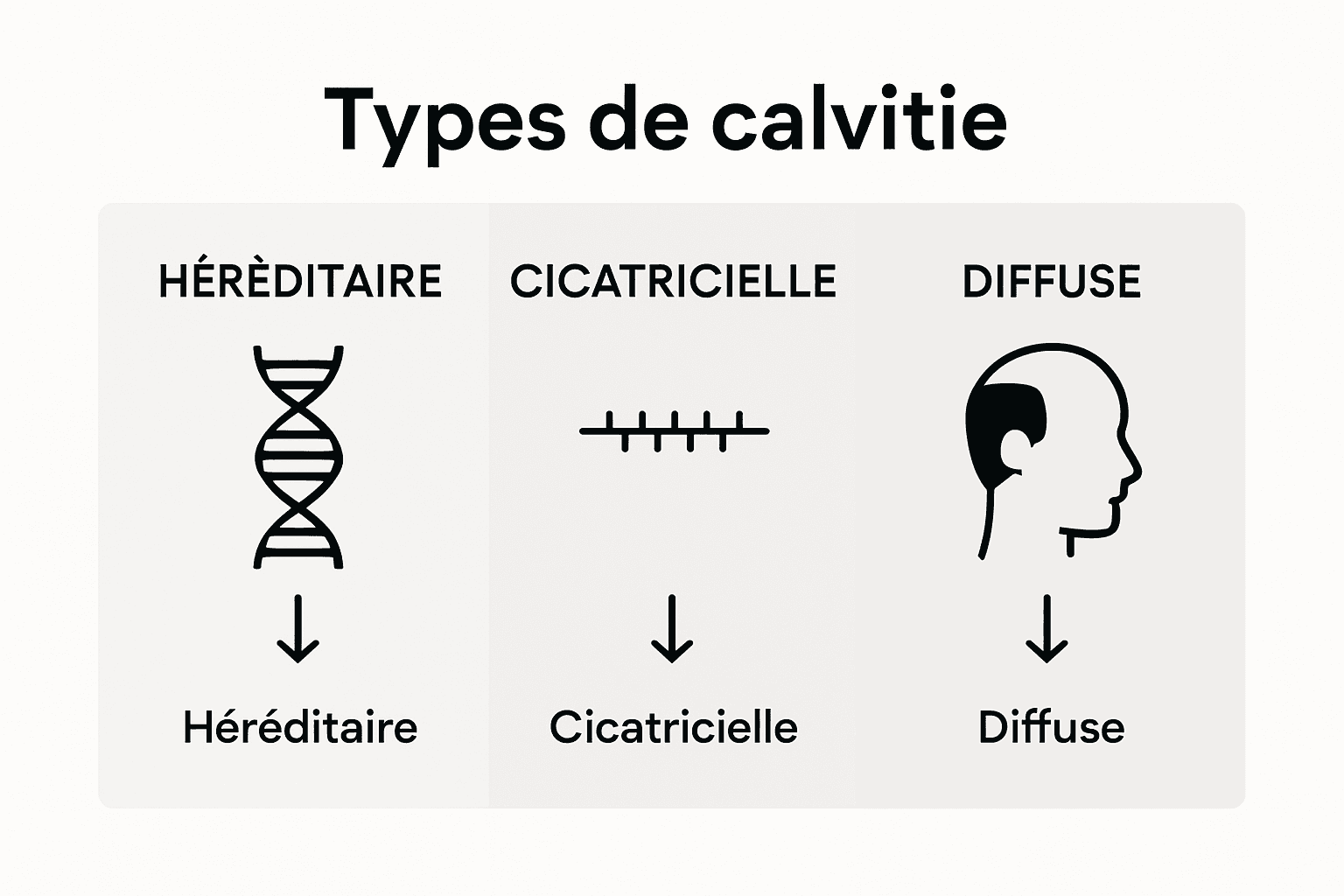 Infographie : comprendre les différentes formes de calvitie et leurs origines