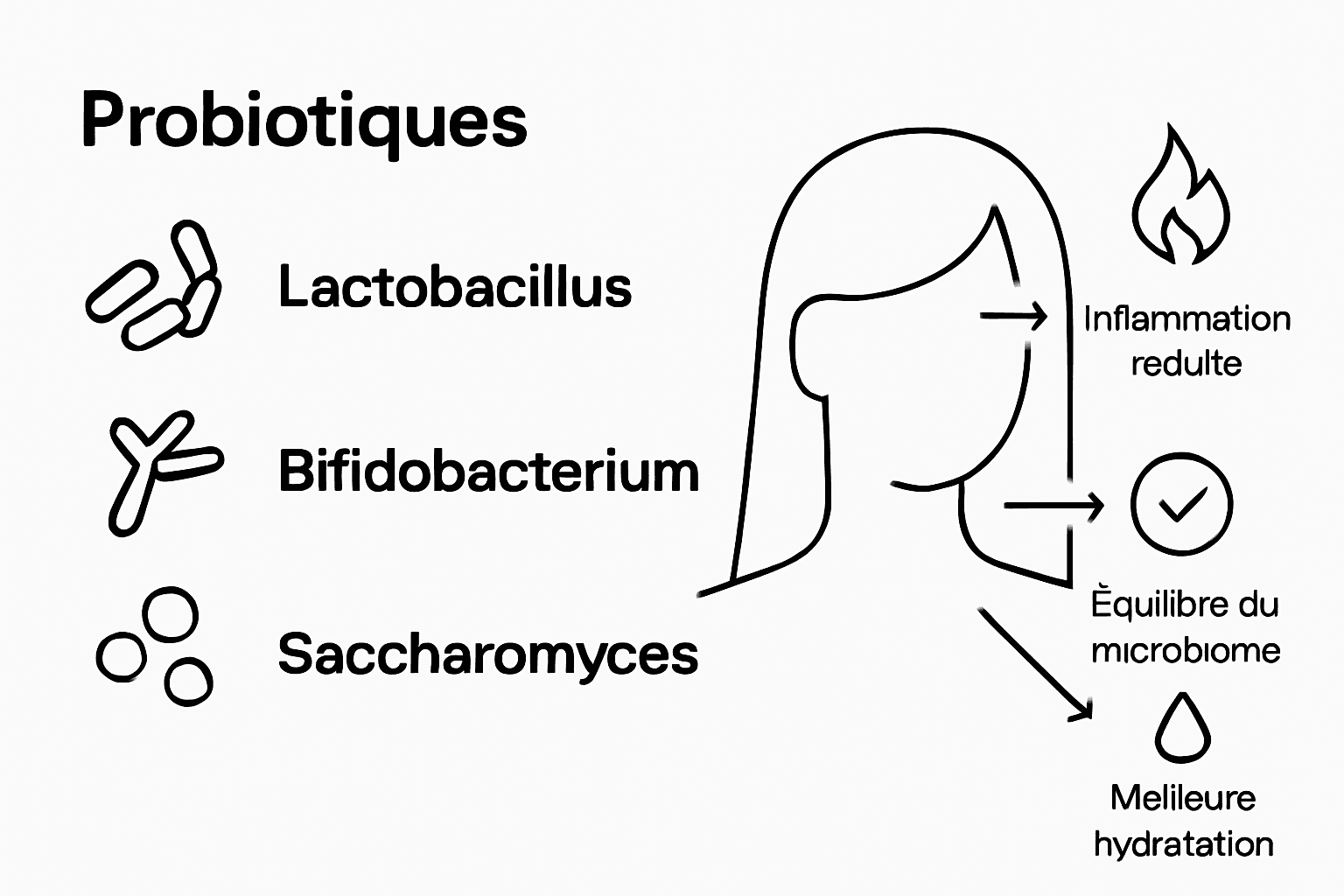 Infographie : quels probiotiques pour des cheveux en pleine santé ?