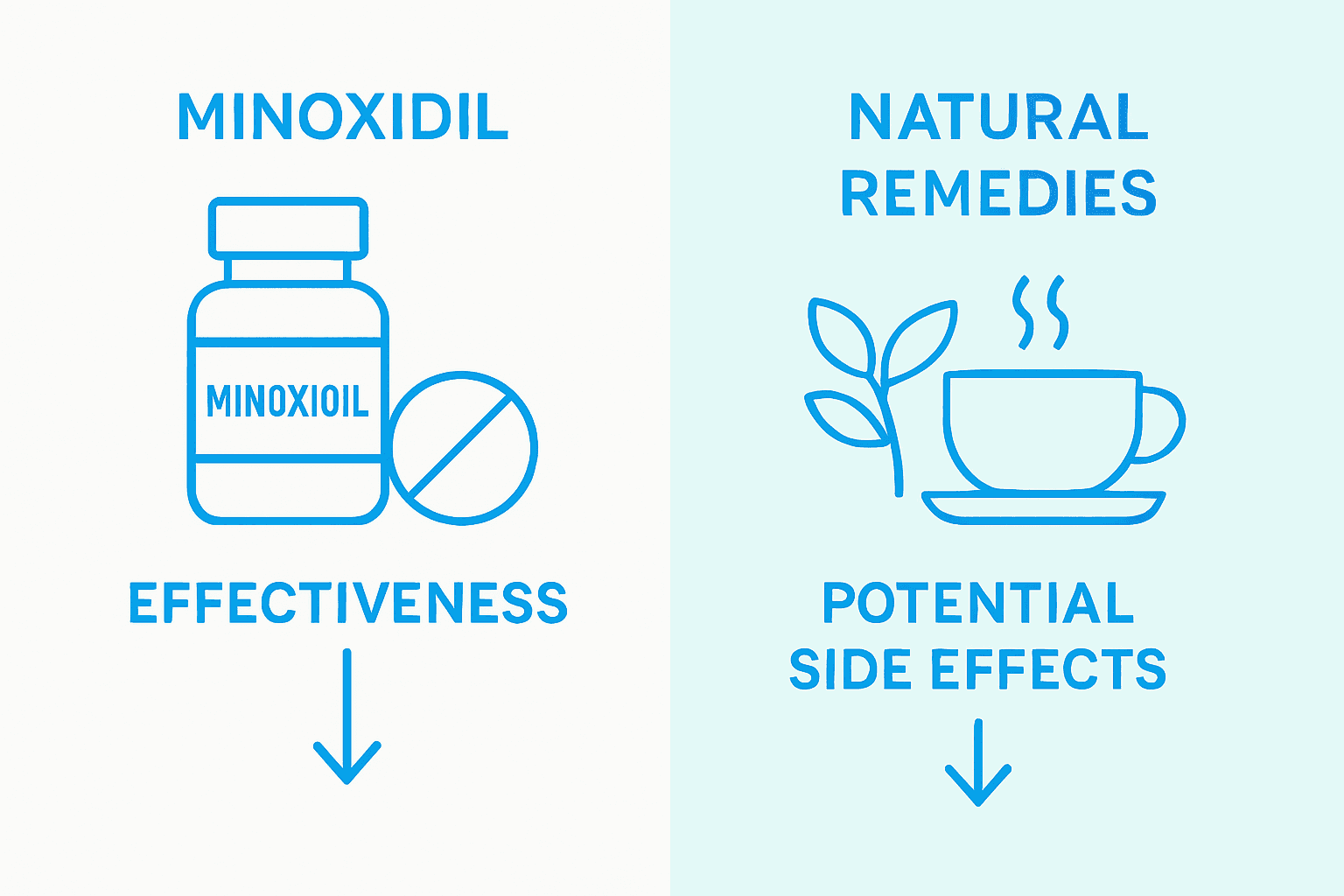 Medical versus natural hair loss solutions comparison
