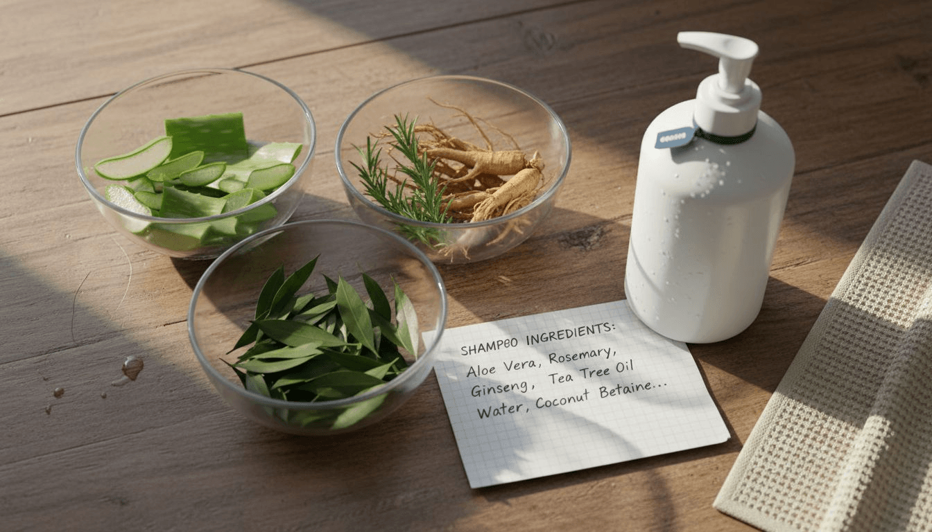 Botanical ingredients for natural shampoo