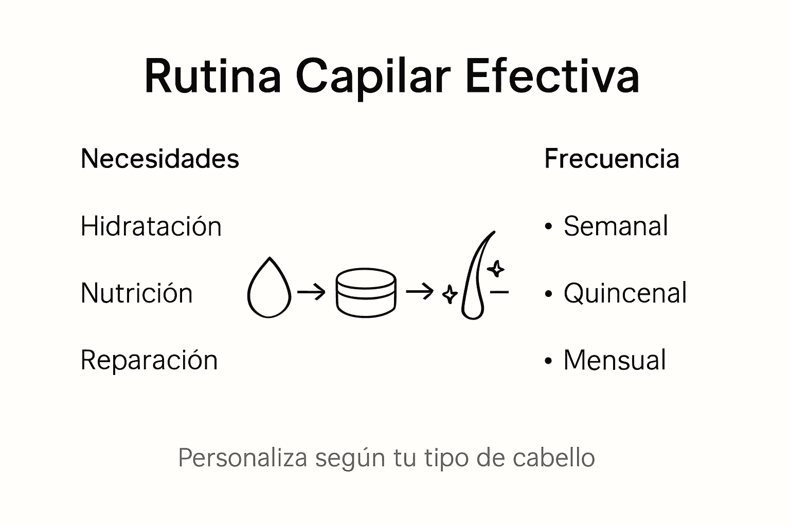 Guía visual para una rutina capilar realmente eficaz