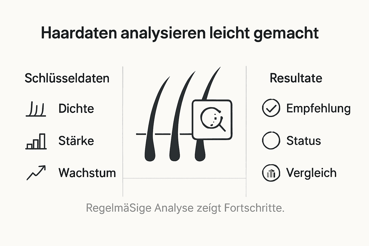 Übersichtsgrafik zur Analyse und Auswertung von Haardaten
