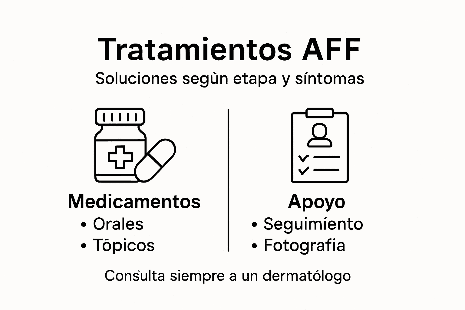 Guía visual sobre las opciones de tratamiento para la AFF