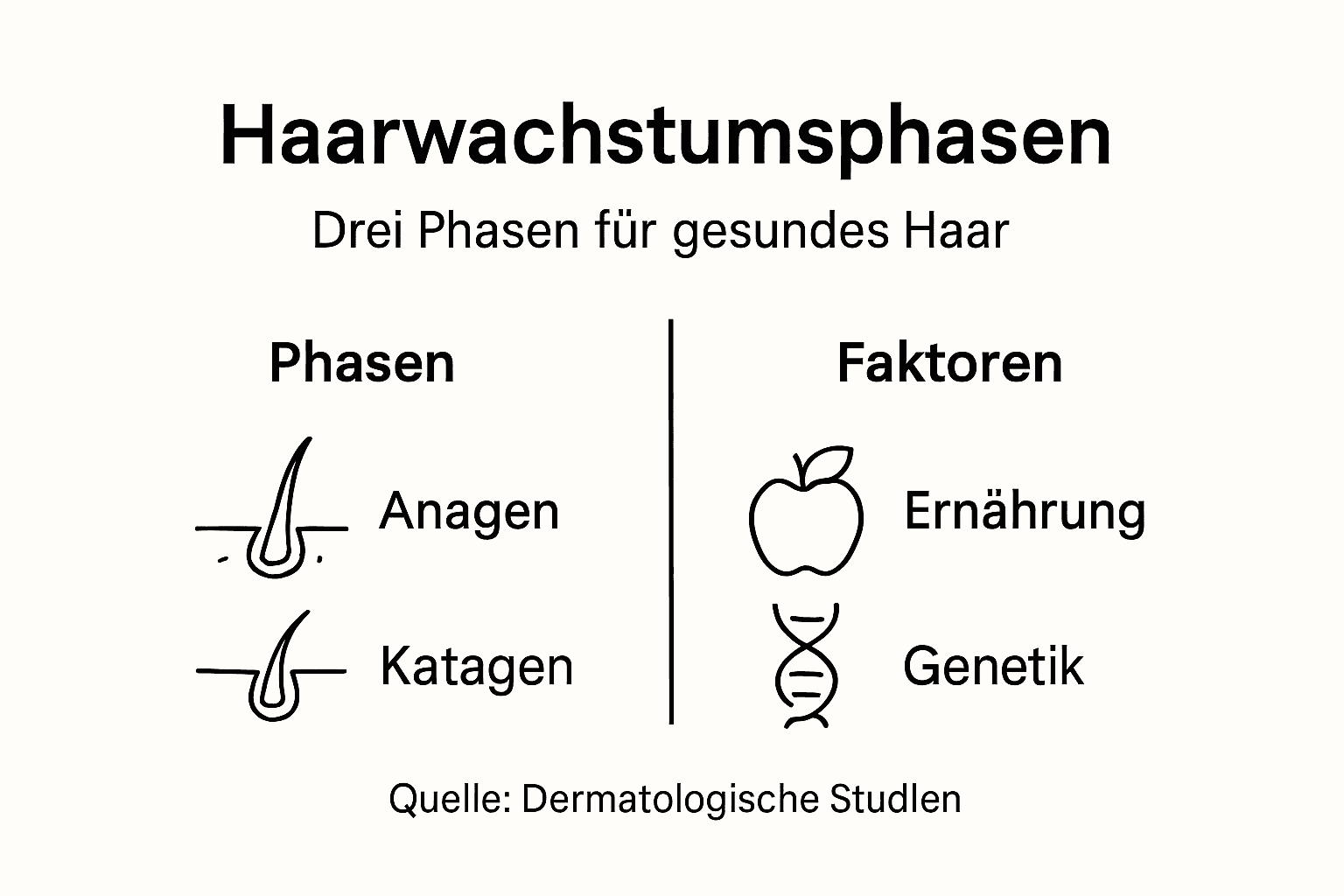 Übersicht: Die verschiedenen Phasen des Haarwachstums und Einflussfaktoren