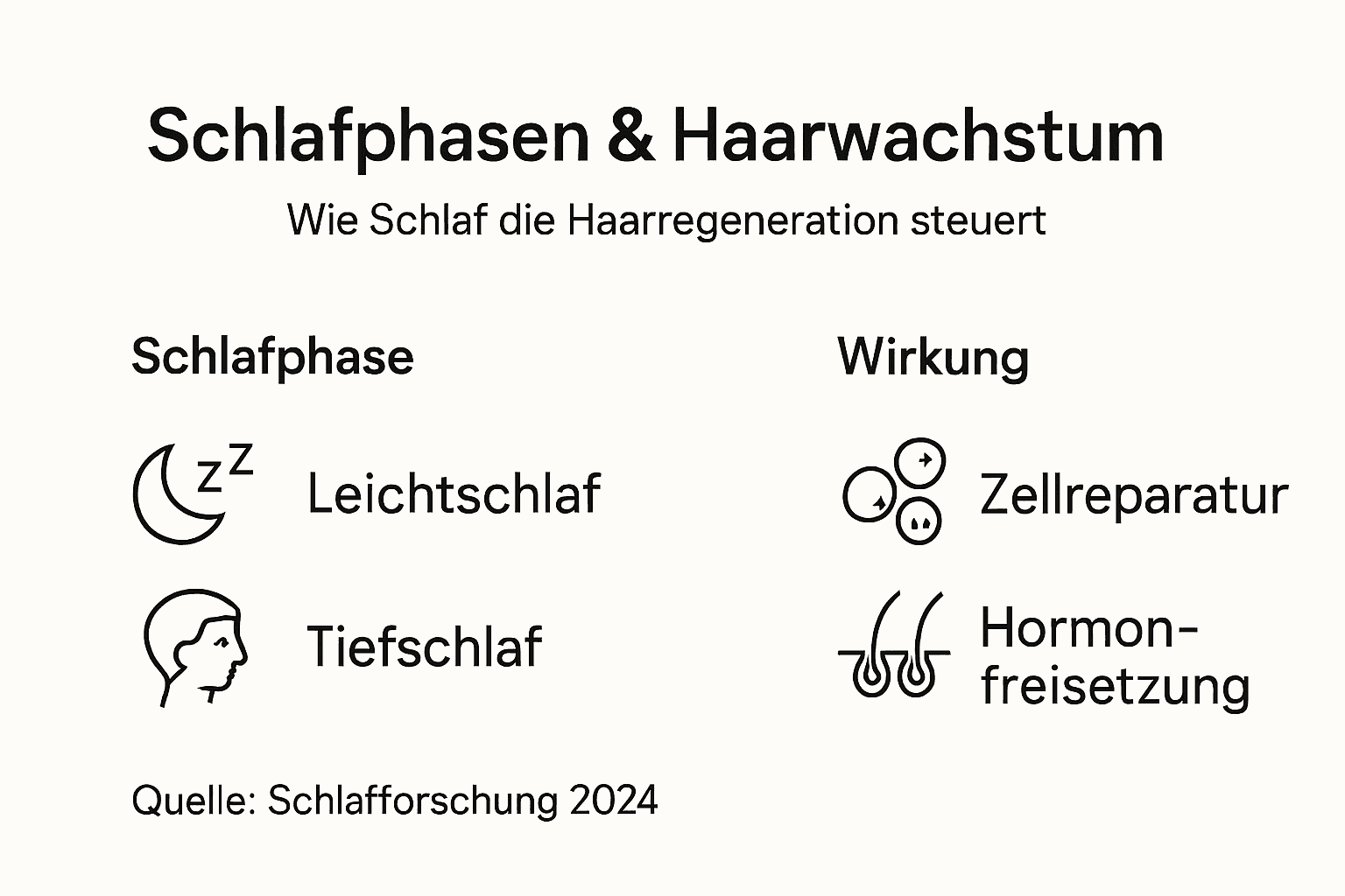Grafik: Wie unsere Schlafphasen das Haarwachstum beeinflussen