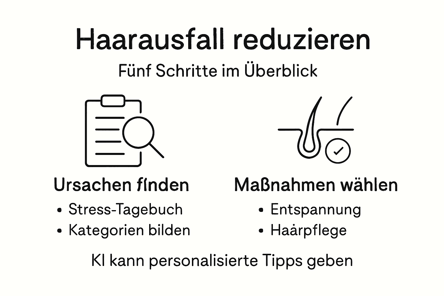 Grafik: Fünf wirksame Schritte, um Haarausfall effektiv vorzubeugen