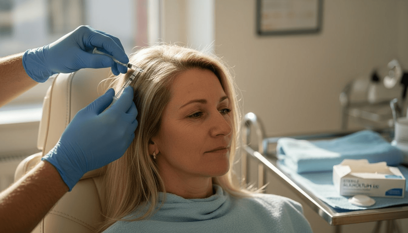 PRP-Behandlung gezielt am Haaransatz