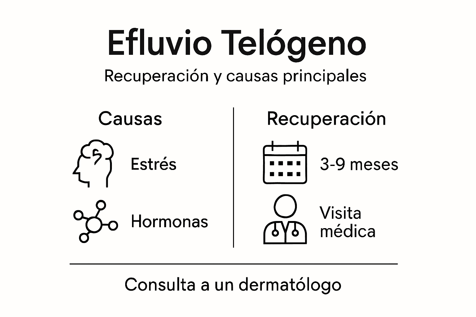 Infografía: ¿Por qué ocurre el efluvio telógeno y cómo podemos recuperarnos?