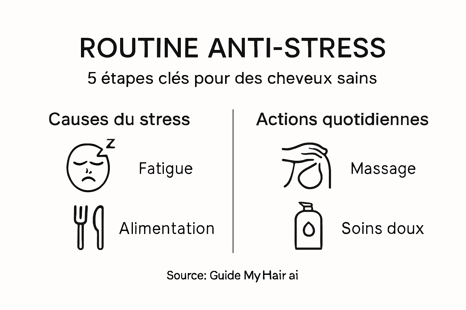 Infographie : comment prendre soin de ses cheveux face au stress