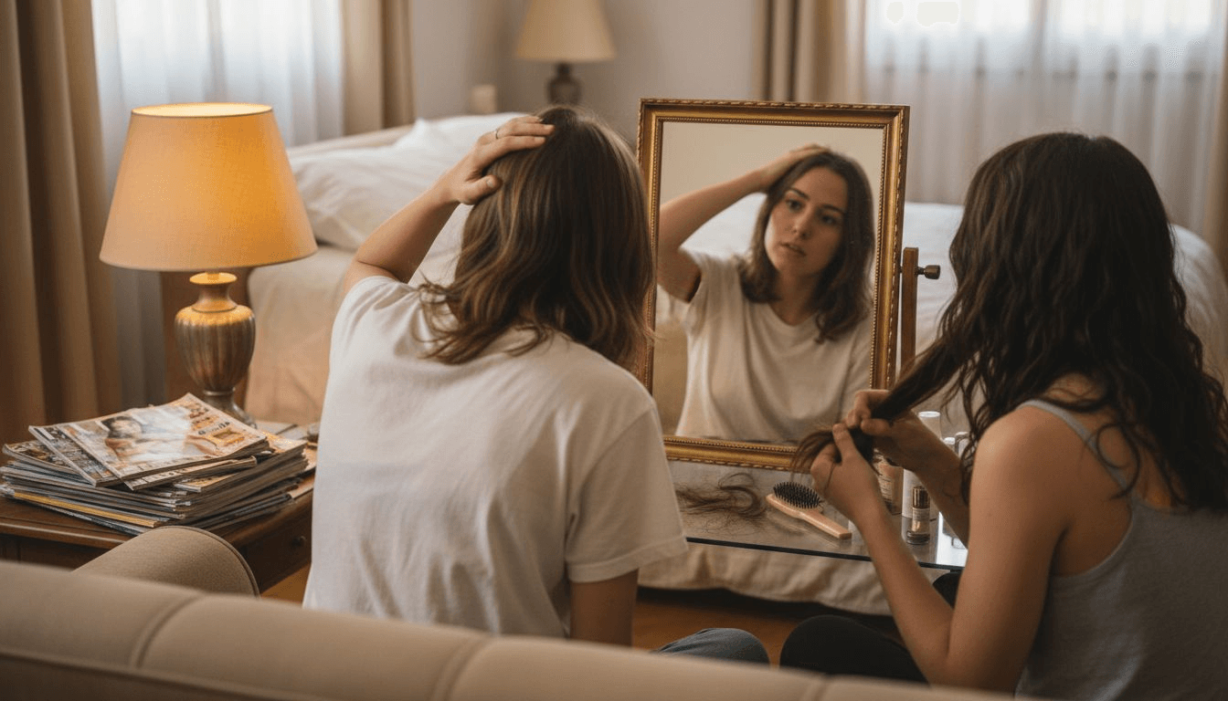 Las mujeres comparten y analizan los diferentes tipos de caída del cabello que experimentan.