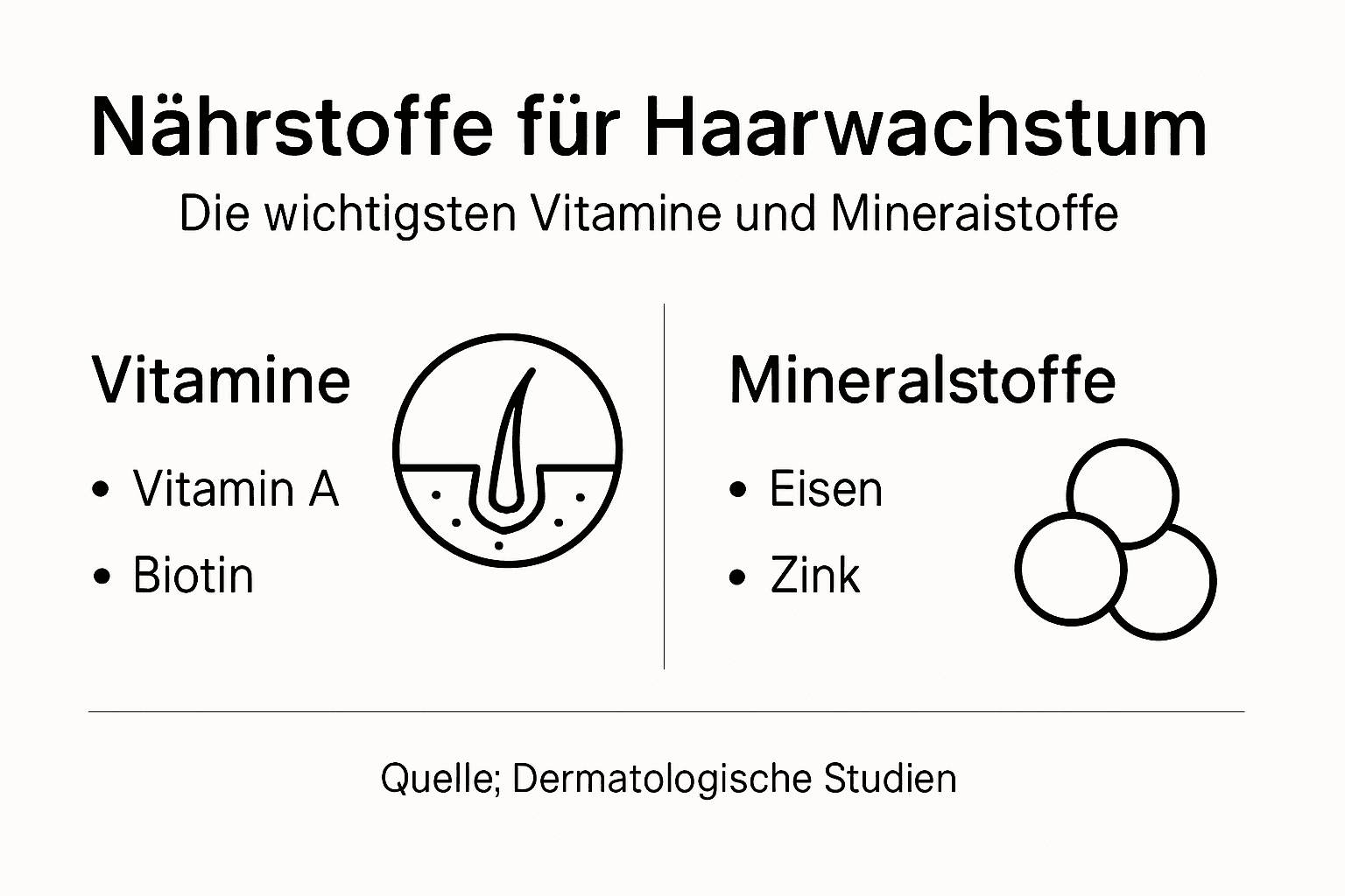 Infografik: Diese Vitamine und Mineralstoffe unterstützen gesundes Haar