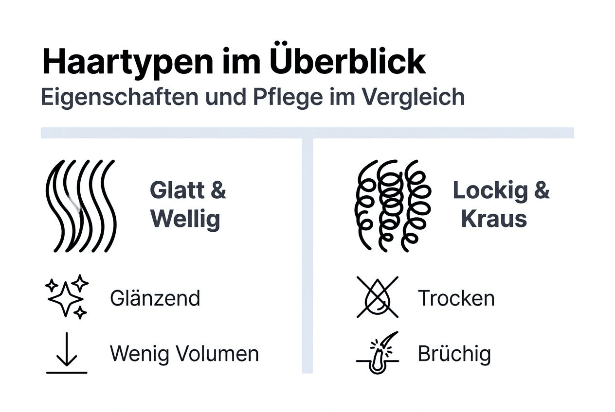 Übersicht: Die wichtigsten Merkmale verschiedener Haartypen auf einen Blick