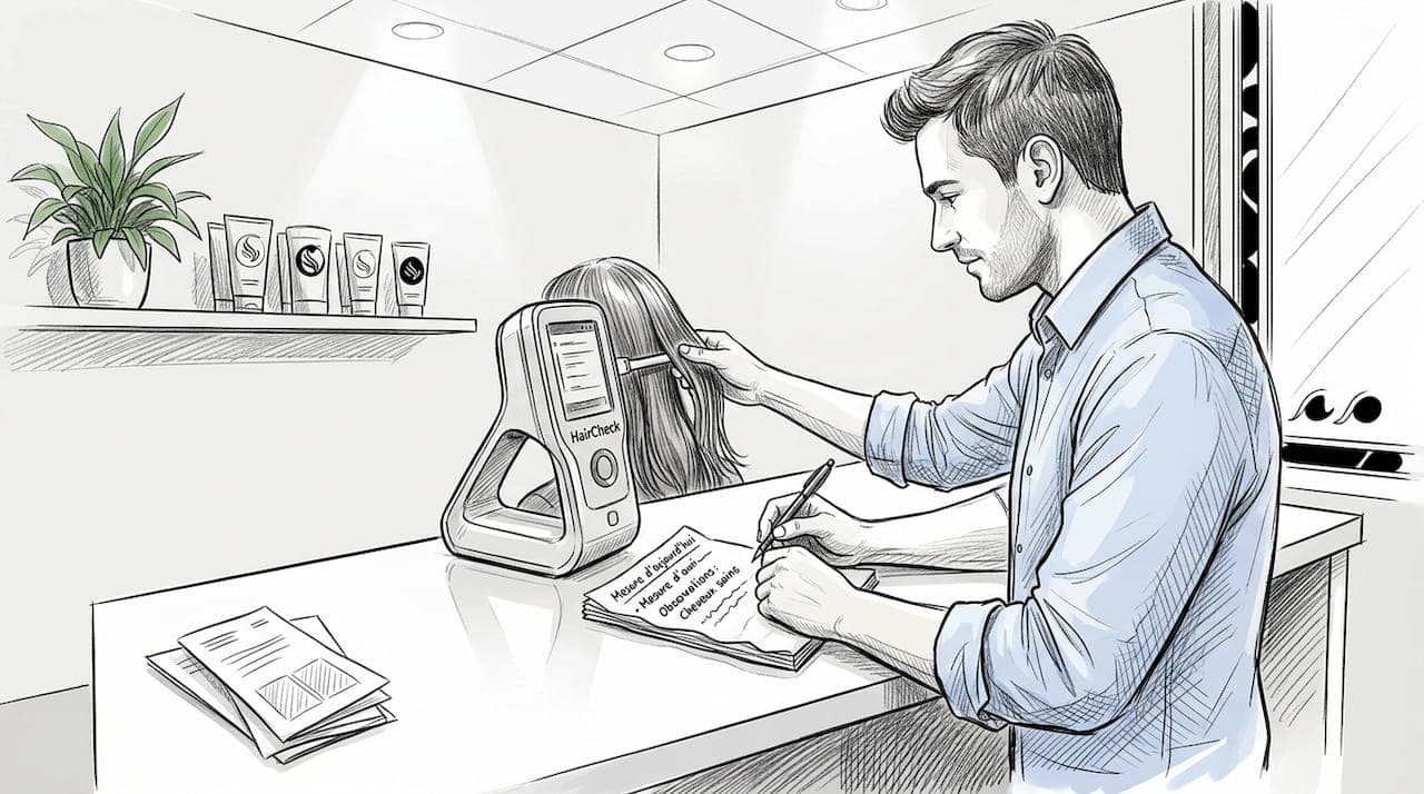 Analyse scientifique de la densité capillaire avec HairCheck