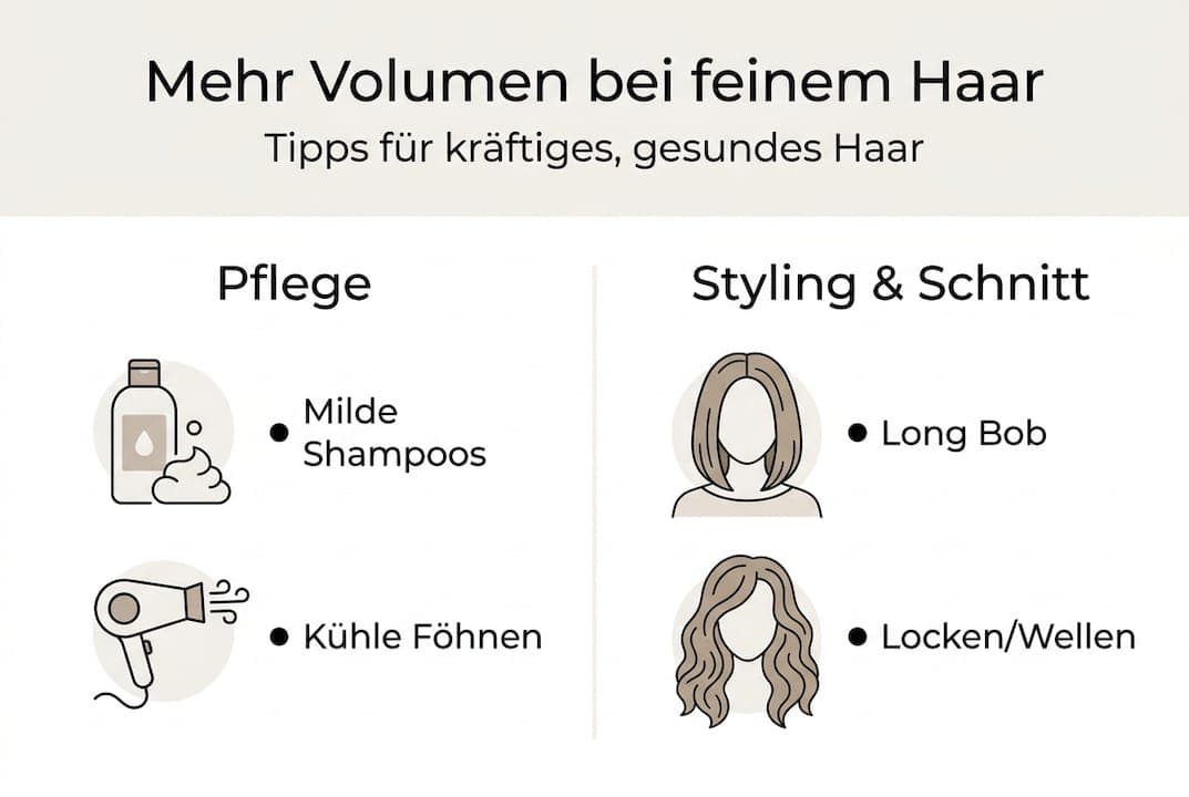 Infografik: Mehr Fülle und kräftigeres Haar bei feinem Haar