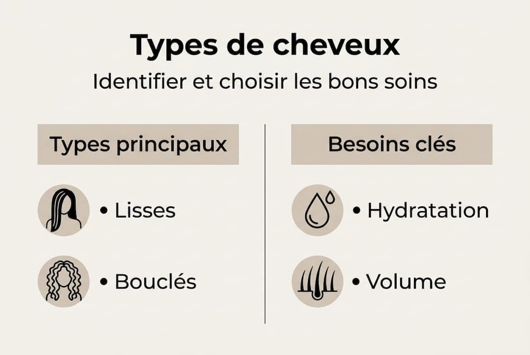 Infographie : comment reconnaître son type de cheveux et comprendre leurs besoins