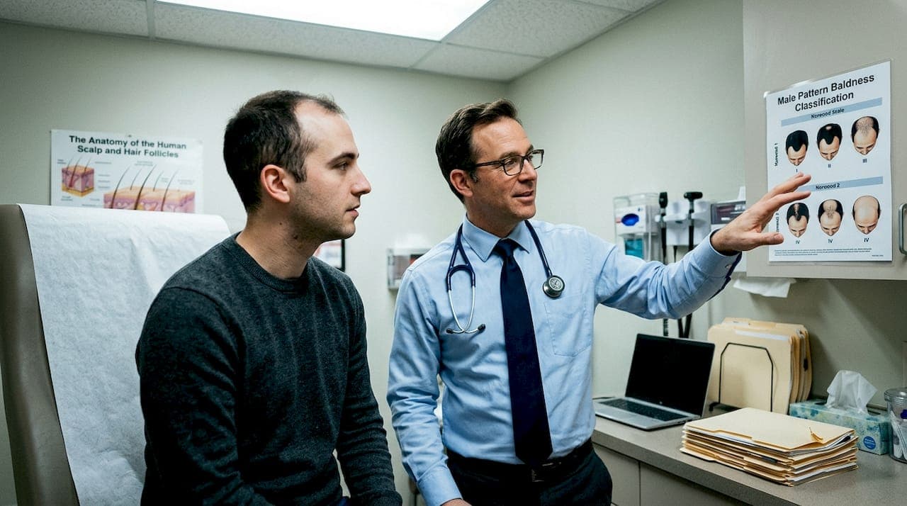 Doctor explains causes of receding male hairline