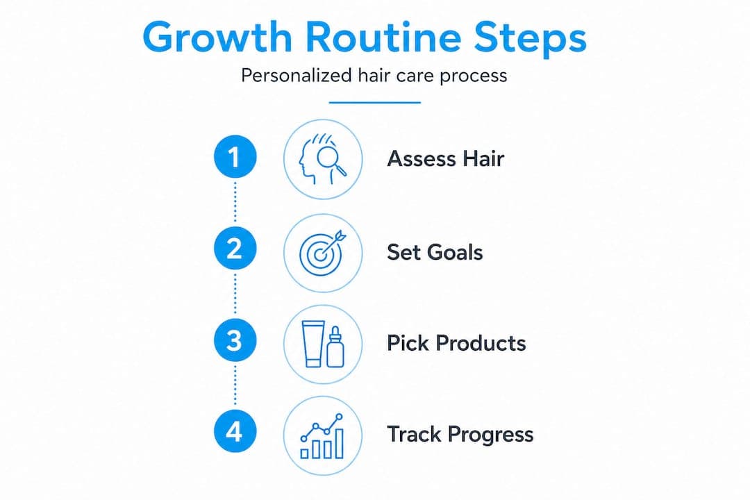 Infographic of personalized hair care routine steps