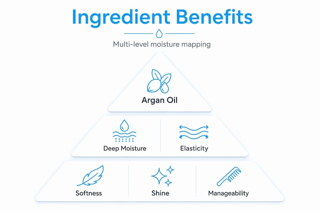 Ingredient hierarchy showing benefits of mask