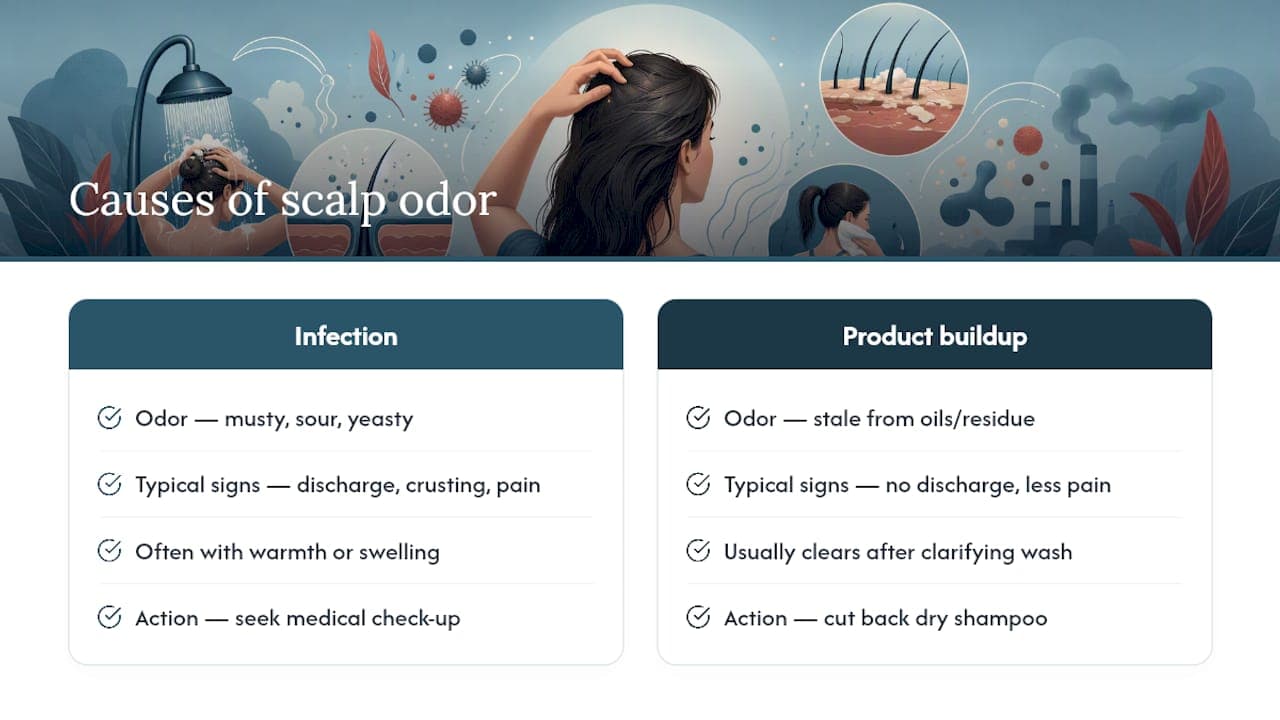 Can an Unhealthy Scalp Smell Bad? — overview diagram